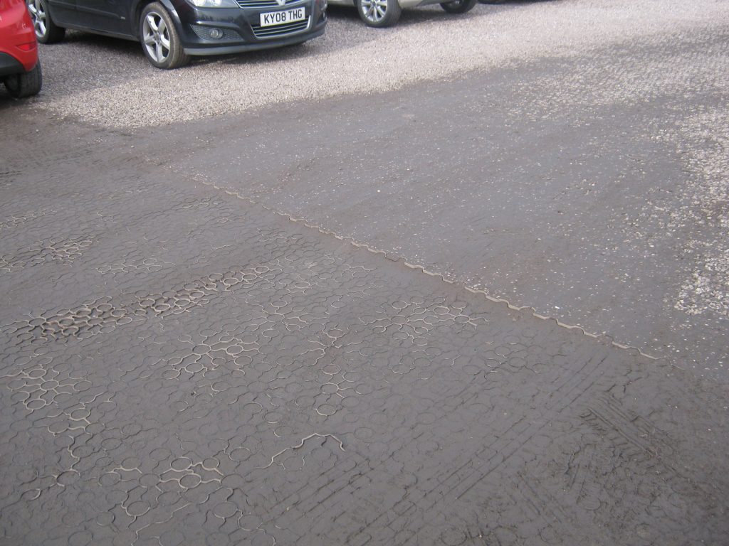 Completed reinforced surface at Runcorn Hill